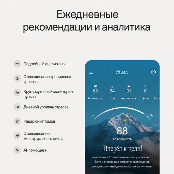 Умное кольцо Oura Ring 5 (размер 8), золотой/Gold в Иваново