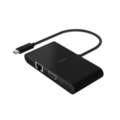Док-станция Belkin USB-C Multimedia + Charge Adapter AVC004btBK, черный в Иваново