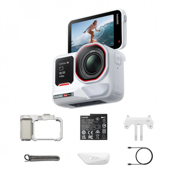 Экшн-камера Insta360 Ace Pro 2 Single Battery Xplorer Bundle, Arctic White в Иваново