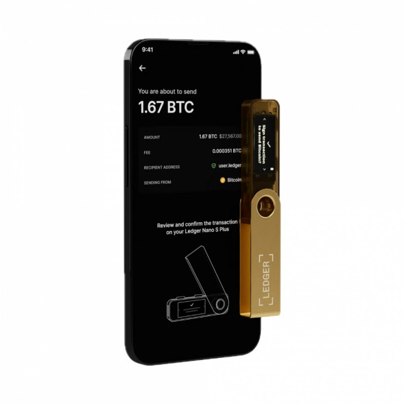 Криптокошелек Ledger Nano S Plus 1 шт., золотой в Иваново
