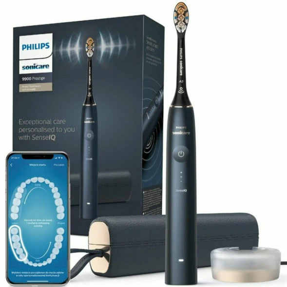 Звуковая зубная щетка Philips Sonicare 9900 Prestige HX9992, темно-синий в Иваново