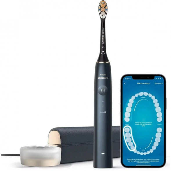 Звуковая зубная щетка Philips Sonicare 9900 Prestige HX9992, темно-синий в Иваново