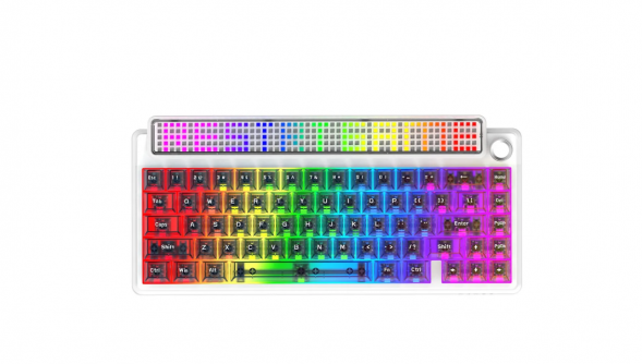 Беспроводная игровая механическая клавиатура Ajazz Pixel 68, 8K, Hot-Swap, RGB, с матричным LED экраном в Иваново