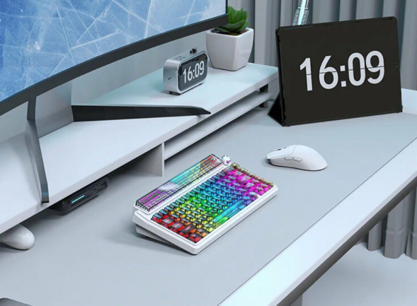 Беспроводная игровая механическая клавиатура Ajazz Pixel 68, 8K, Hot-Swap, RGB, с матричным LED экраном в Иваново