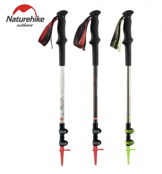 Треккинговая палка Naturehike 135 см, 1шт., серый/зеленый в Иваново