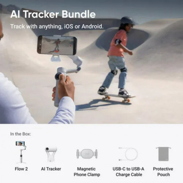 Стабилизатор Insta360 Flow 2 AI Tracker Bundle, Stone Gray в Иваново