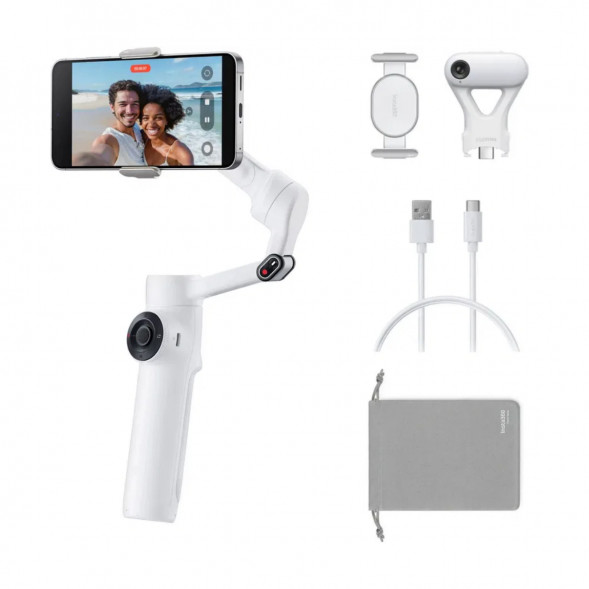 Стабилизатор Insta360 Flow 2 AI Tracker Bundle, Summit White в Иваново