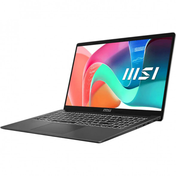 Ноутбук MSI Modern 15 F1MXG-1281RU (15.6&amp;quot;, IPS, Intel Core 5 120U, 10 ядер, 16 ГБ DDR5, SSD 512 ГБ, Intel Iris Xe Graphics, Windows 11), чёрный в Иваново