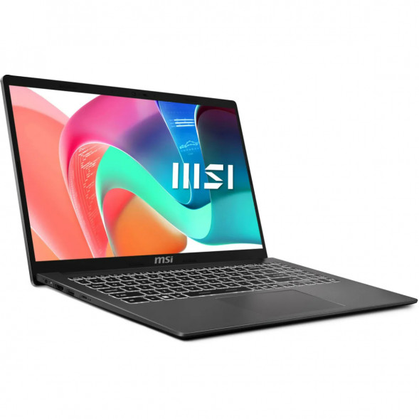 Ноутбук MSI Modern 15 F1MXG-1281RU (15.6&amp;quot;, IPS, Intel Core 5 120U, 10 ядер, 16 ГБ DDR5, SSD 512 ГБ, Intel Iris Xe Graphics, Windows 11), чёрный в Иваново