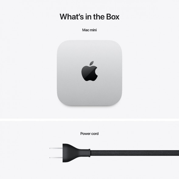Компьютер Apple Mac mini M4 2024 (MU9E3) (10 Core GPU, 16ГБ, 512ГБ SSD, Apple, macOS), серебристый в Иваново