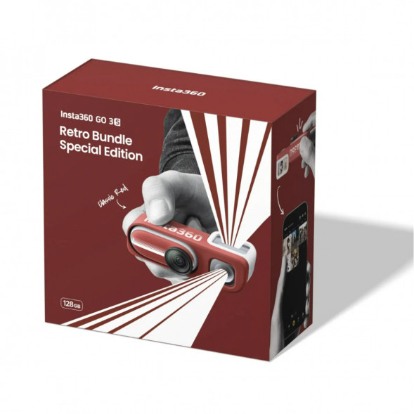 Экшн-камера Insta360 Go 3S Retro Bundle Special Edition 64ГБ, Red в Иваново