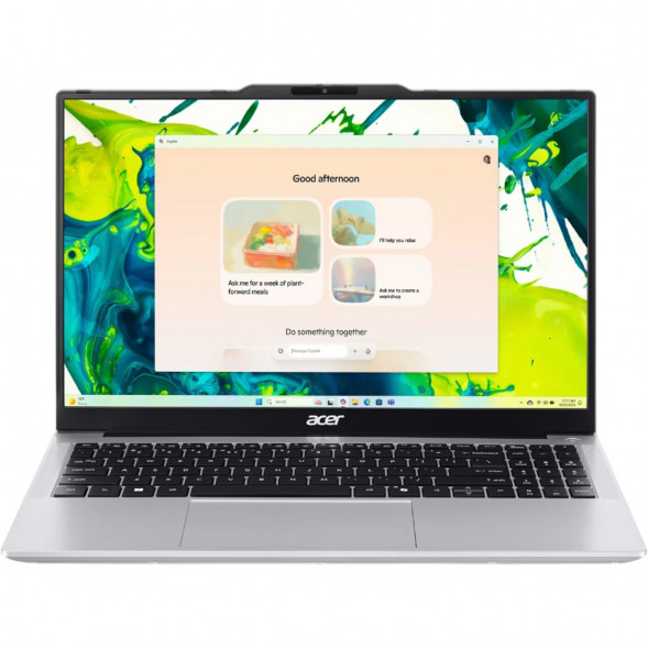 Ноутбук Aser Aspire Lite 15 AL15-53P-56PA (15.6&amp;quot;, IPS, Intel Core 5 120U, 10 ядер, 16 ГБ DDR4, 512 ГБ SSD, Intel Graphics, без ОС), серебристый в Иваново